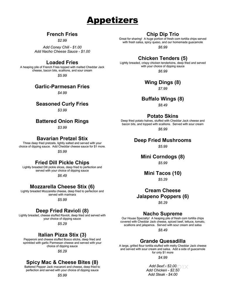 Madison Park Bowl - Madison Heights, MI menu_pic