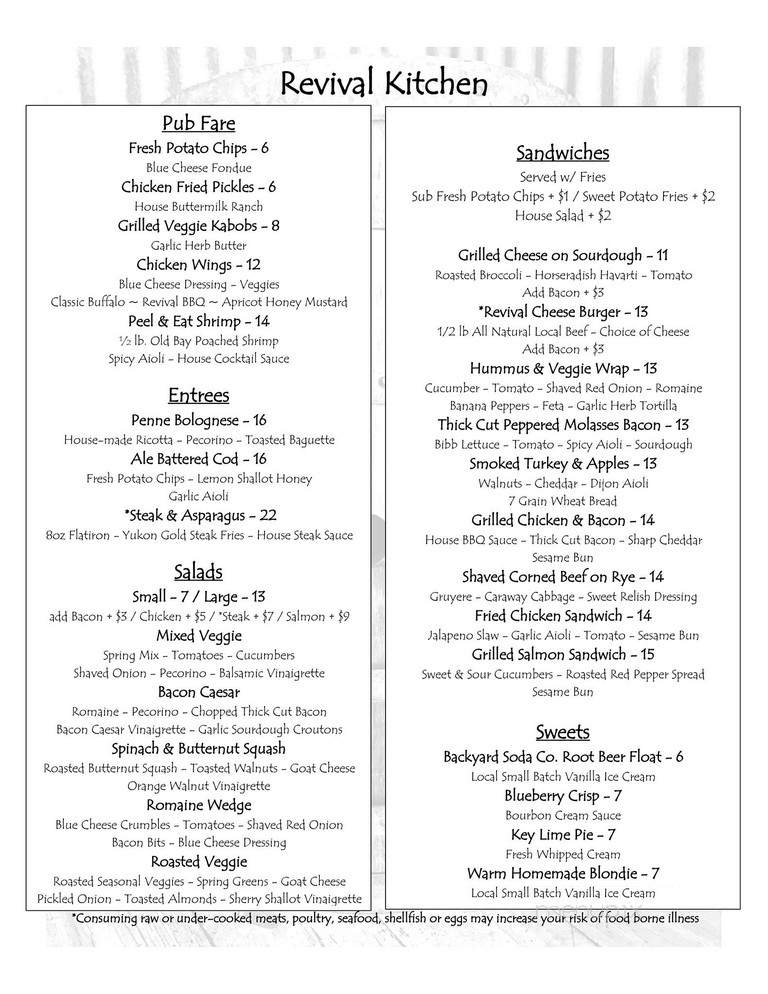 Revival Brews - Evergreen, CO menu_pic
