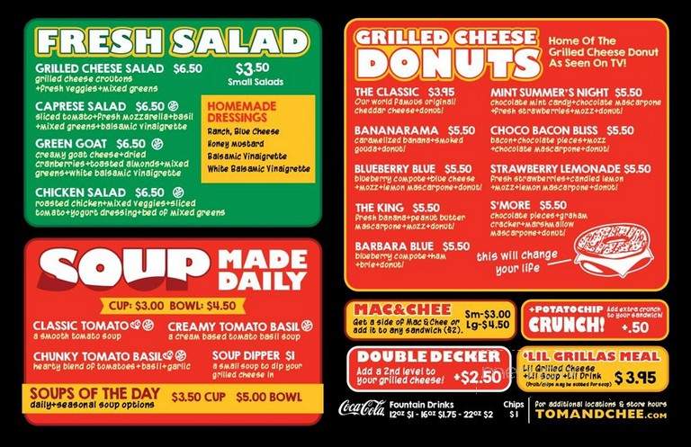 Tom and Chee - Bossier City, LA menu_pic