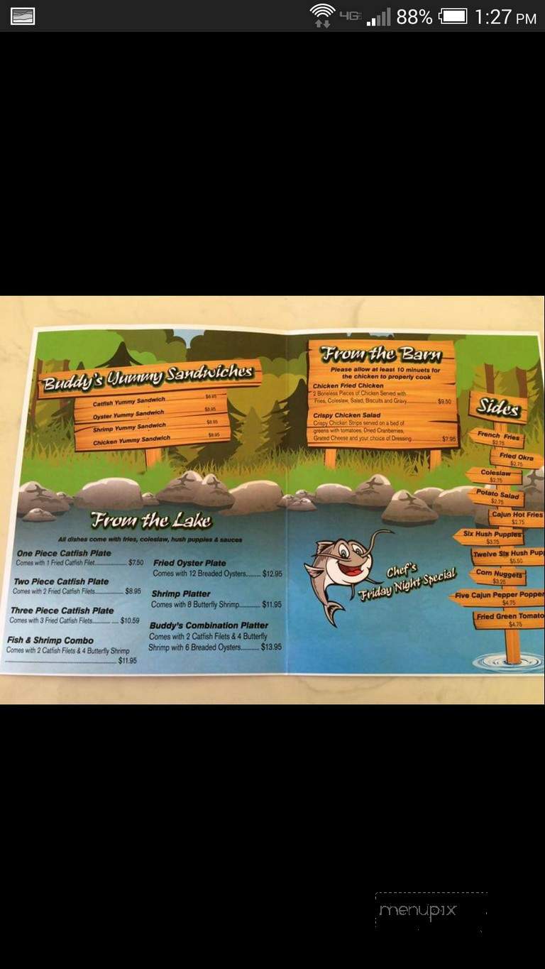Buddy's Catfish - Terrell, TX menu_pic