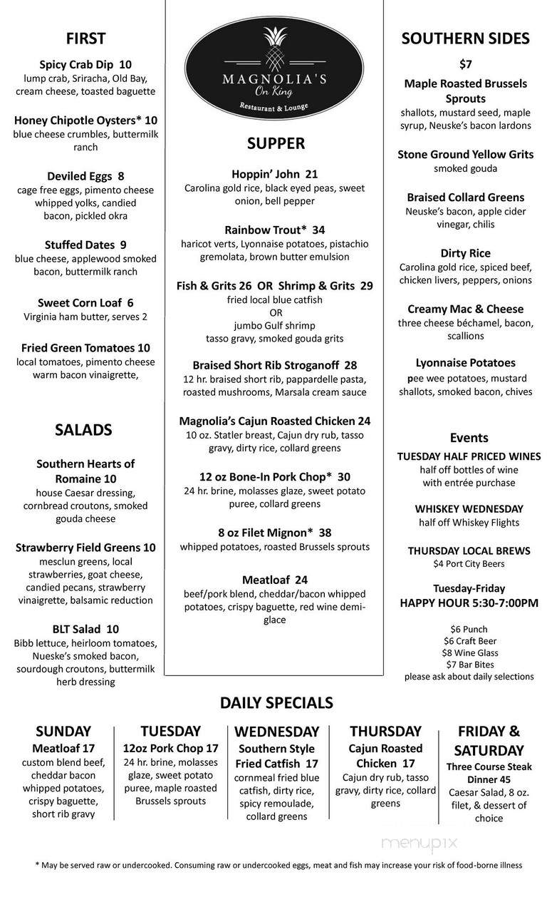Magnolia's on King - Alexandria, VA menu_pic