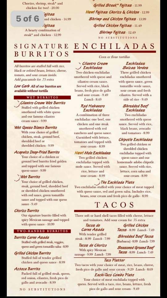 Red Habanero Fresh Mexican Grill - Westfield, IN menu_pic