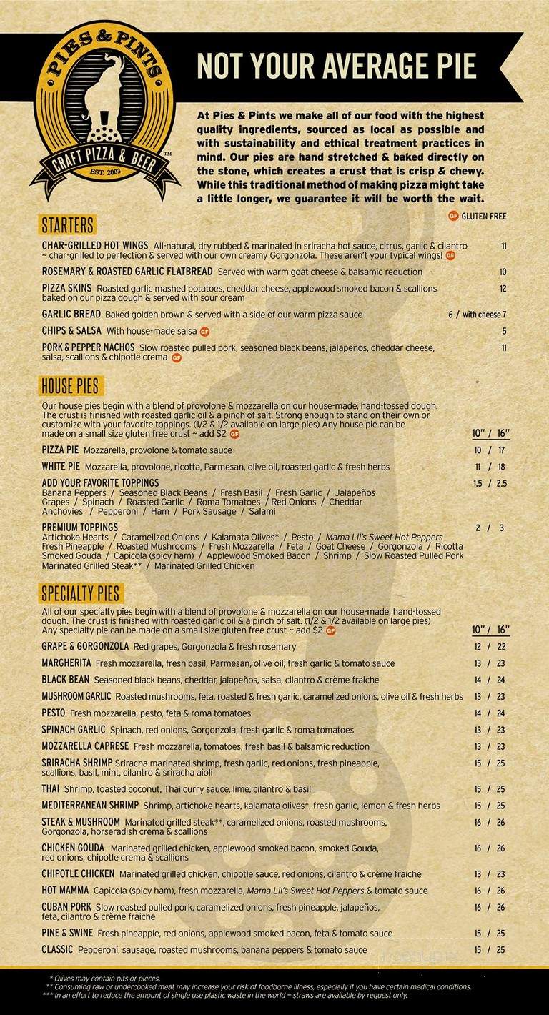Pies & Pints - Columbus, OH menu_pic