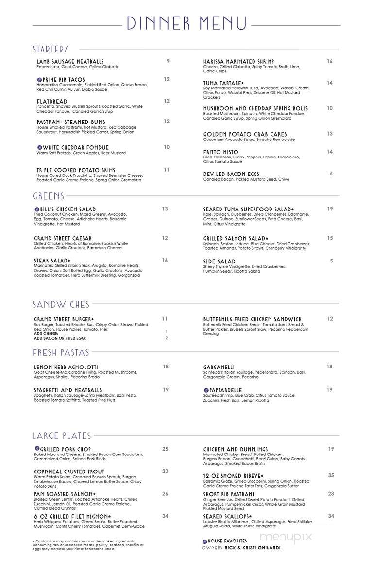 Grand Street Cafe - Lenexa, KS menu_pic
