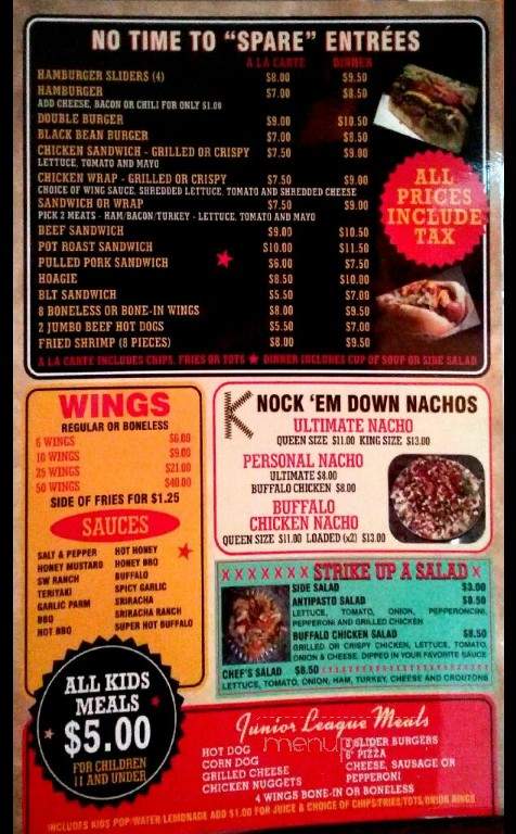 Set 'Em Up Lanes & Lounge - Griffith, IN menu_pic