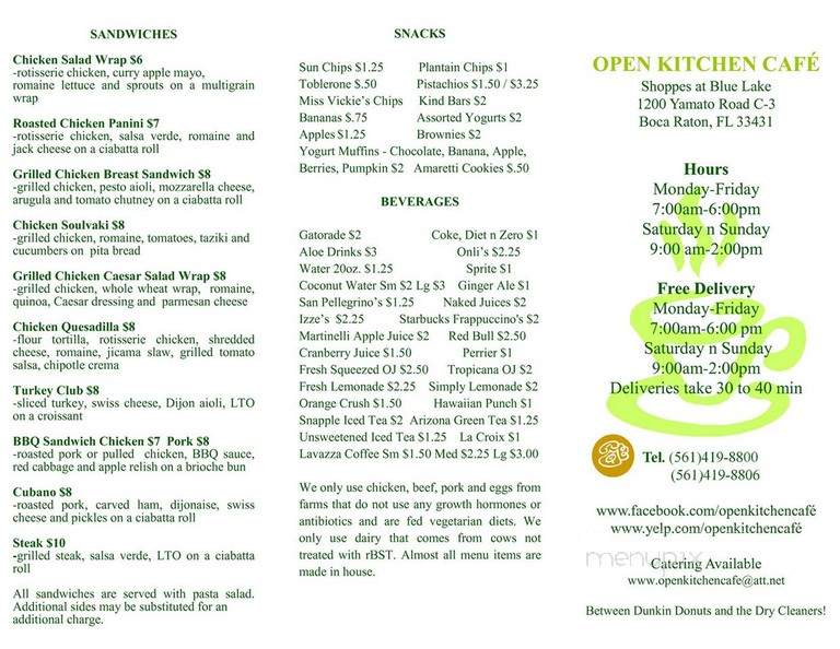 Open Kitchen Cafe - Boca Raton, FL