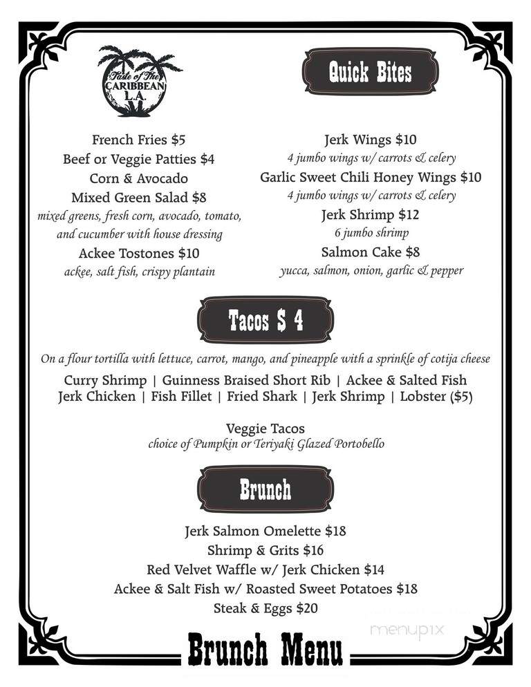 Taste of the Caribbean - Los Angeles, CA menu_pic