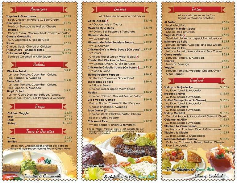 Gio's Authentic Mexican Food - Chicago, IL menu_pic