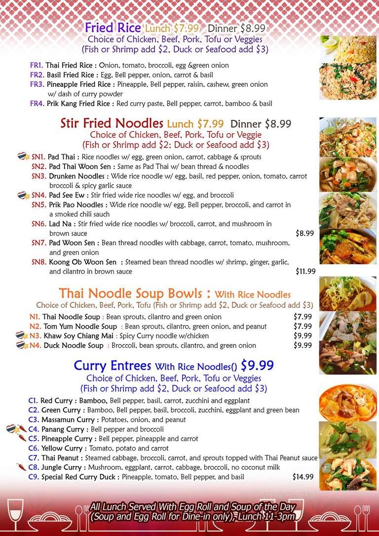 Bangkok Thai Food - Lakewood, CO menu_pic