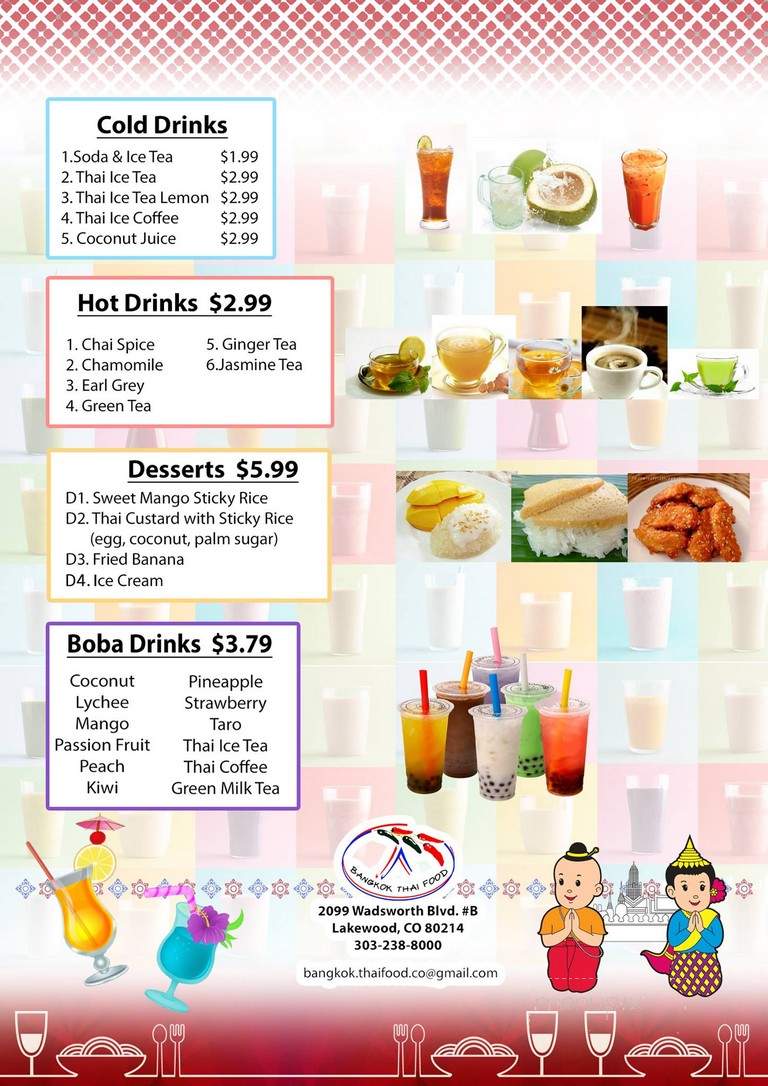 Bangkok Thai Food - Lakewood, CO menu_pic