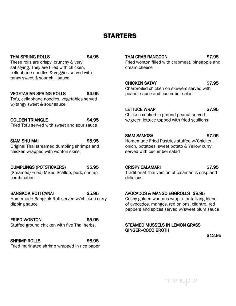 The Old Siam - Forest Hills, NY menu_pic