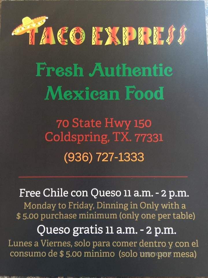 Taco Express  - Coldspring , TX