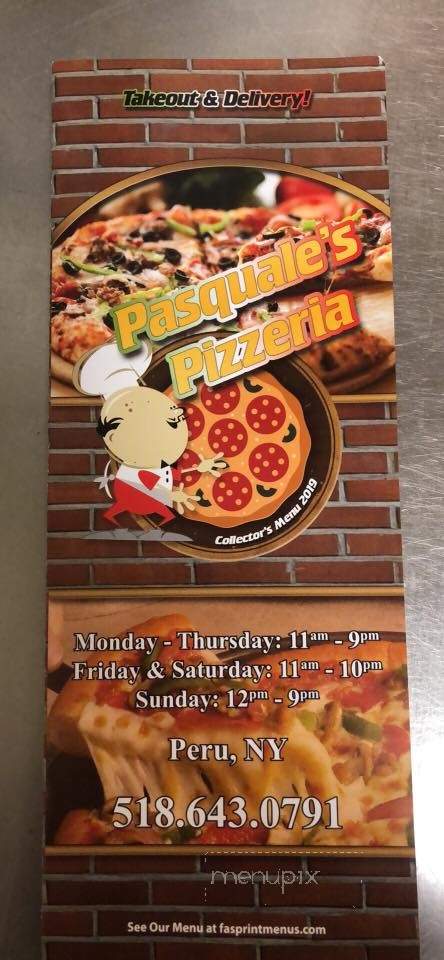 Pasquale's Restaurant - Peru, NY menu_pic
