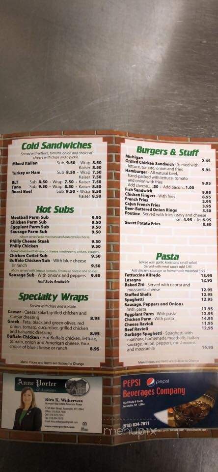 Pasquale's Restaurant - Peru, NY menu_pic
