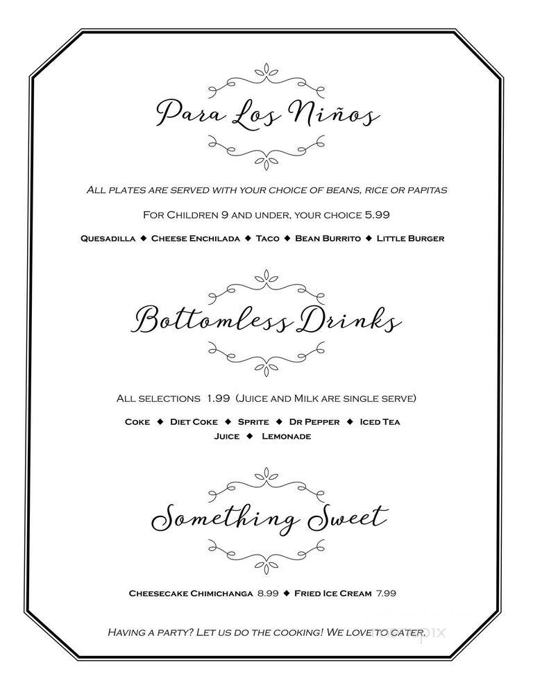 Las Ristras - Corrales, NM menu_pic