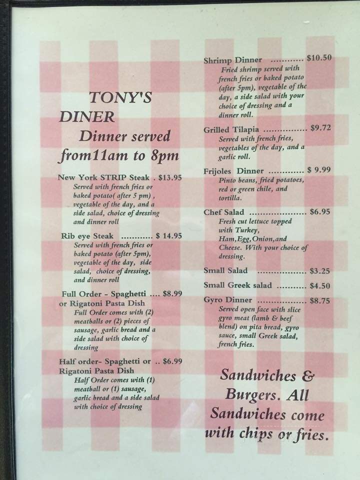 Tony's Diner - Trinidad, CO