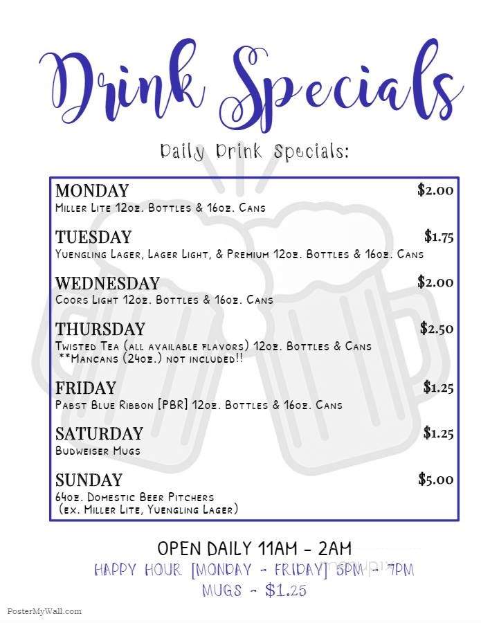Ashland Grille - Ashland, PA menu_pic