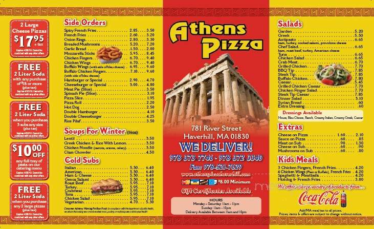 Athens Pizza - Haverhill, MA