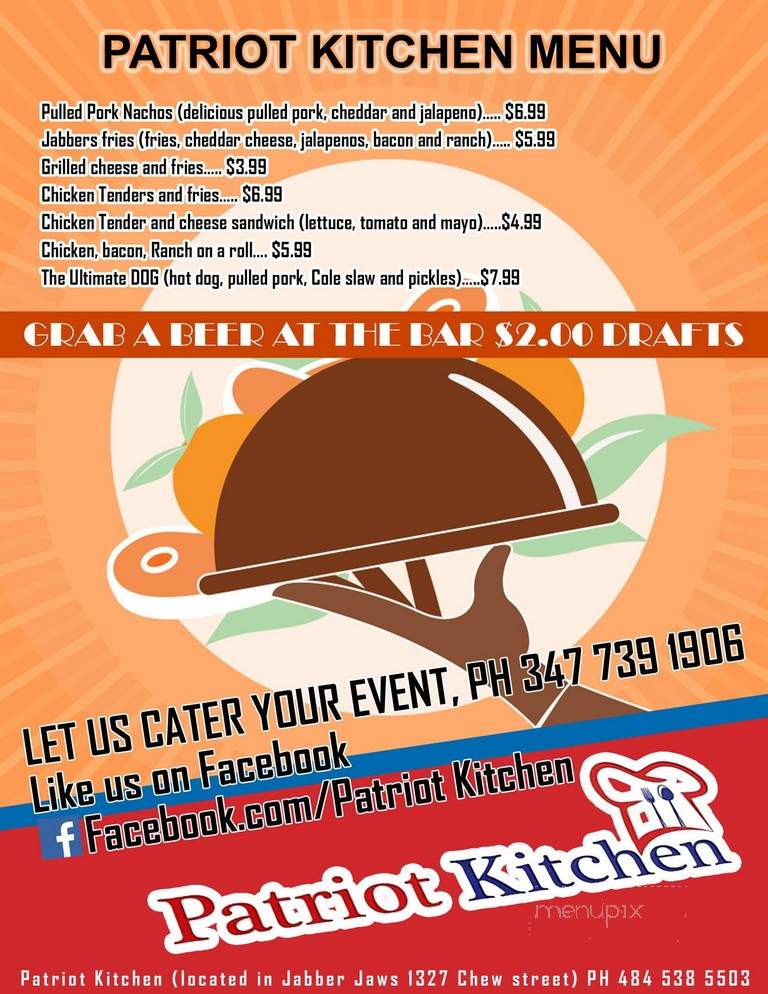 Patriot Kitchen - Allentown, PA menu_pic