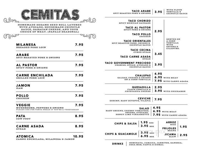 Cemitas Puebla - Chicago, IL menu_pic