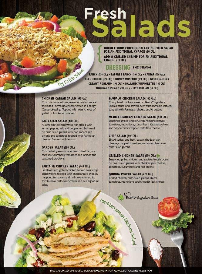 Beef 'O' Brady's - Tampa, FL menu_pic