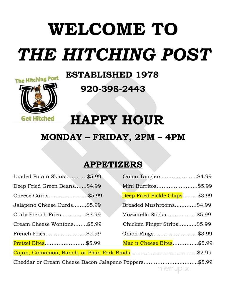 Hitching Post - Manchester, WI
