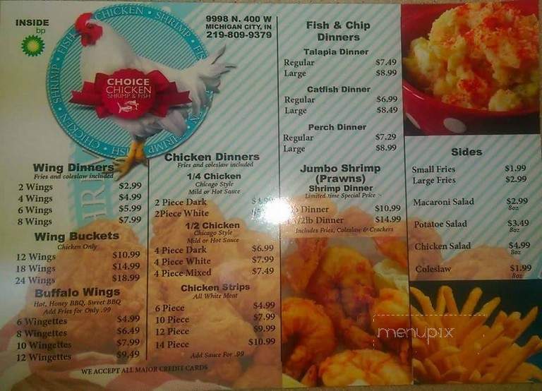 Choice Chicken - Michigan City, IN menu_pic