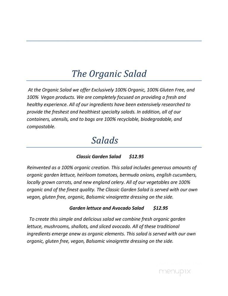 The Organic Salad - New York, NY