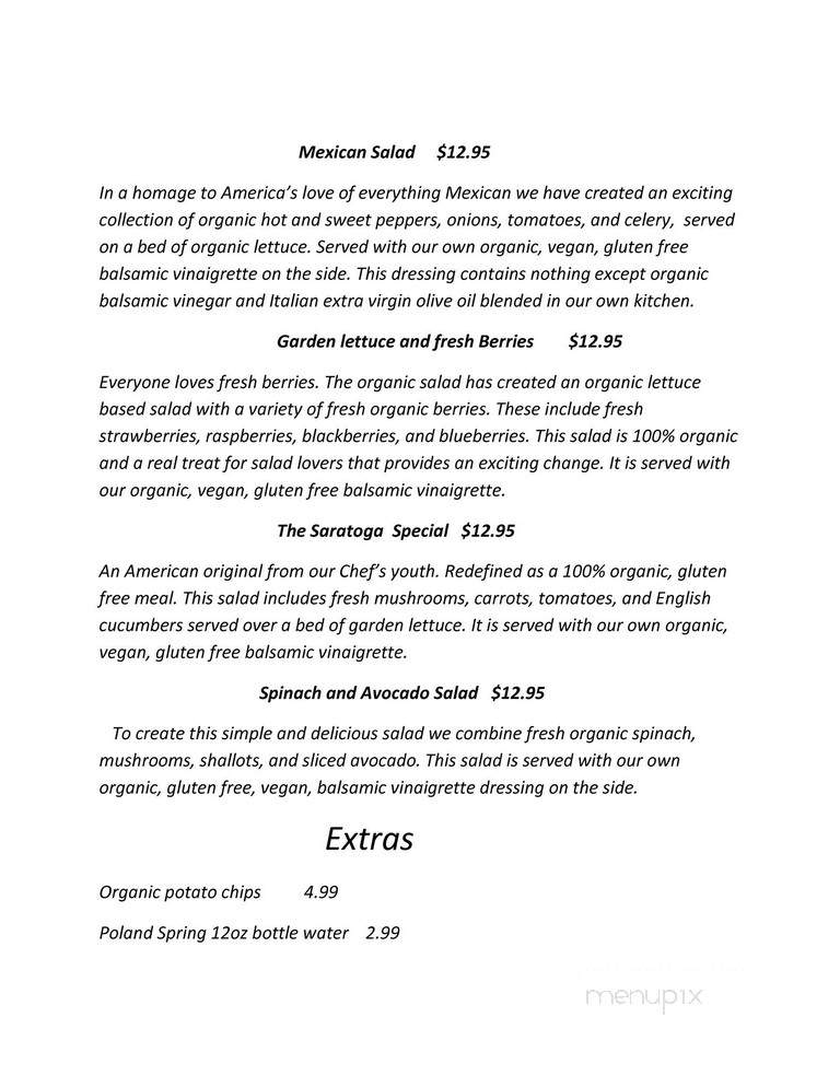 The Organic Salad - New York, NY menu_pic