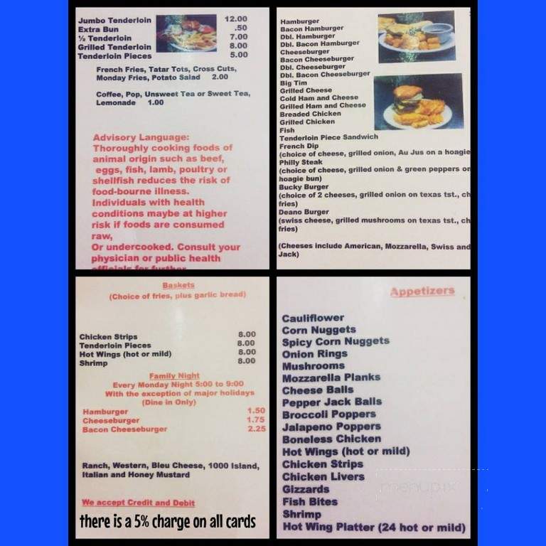 Aj's Bar and Grill - Mt Sterling, IA menu_pic