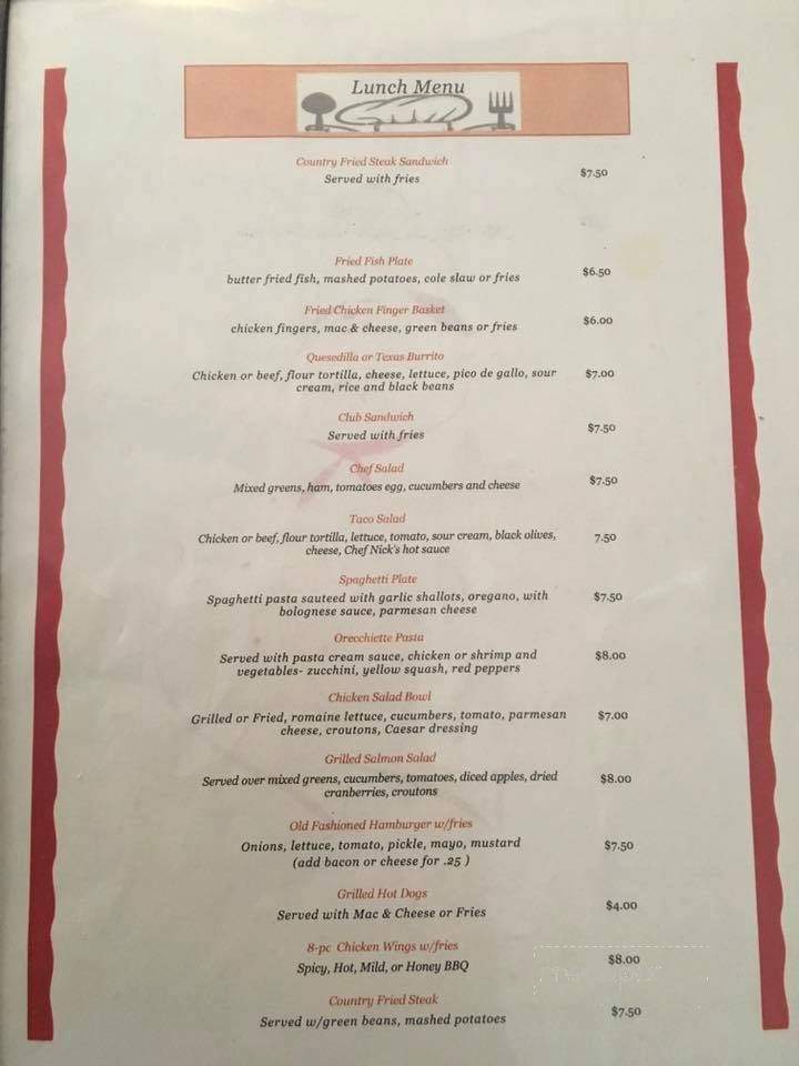 Mama Chucha's Cafe - Crawfordville, GA menu_pic