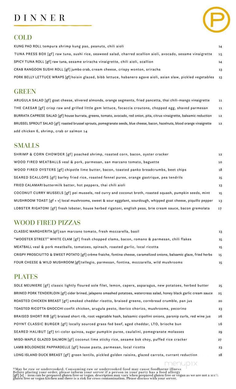 The Poynt Newburyport - Newburyport, MA menu_pic