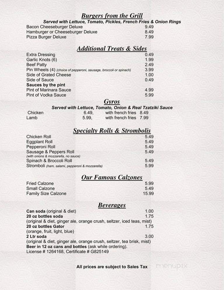 Via Ponte Pizzeria Corp - Staten Island, NY menu_pic