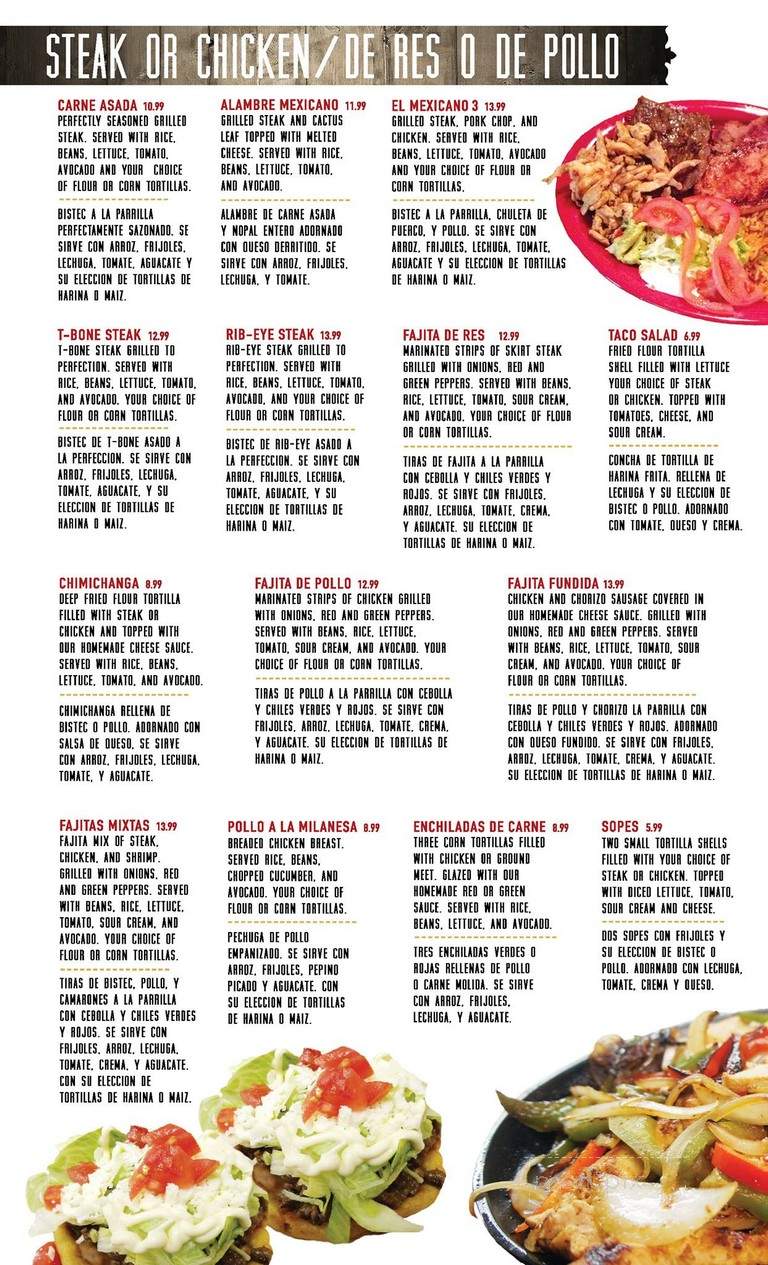 El Mexicano Restaurant - Worthington, MN menu_pic