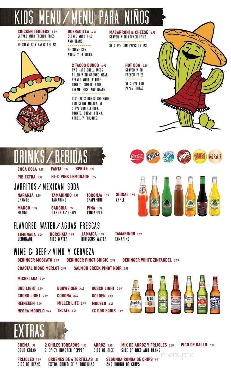 El Mexicano Restaurant - Worthington, MN menu_pic