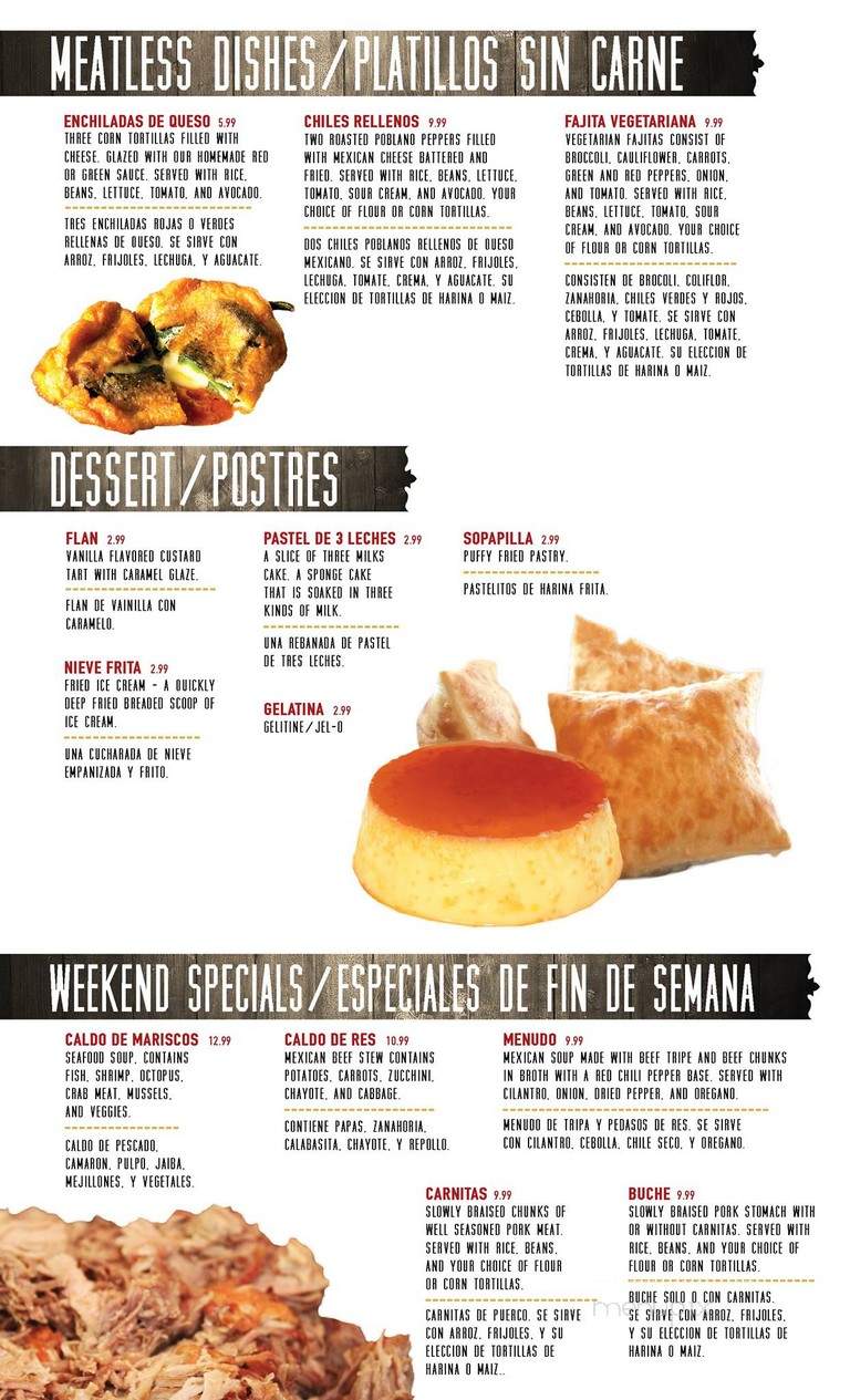 El Mexicano Restaurant - Worthington, MN menu_pic