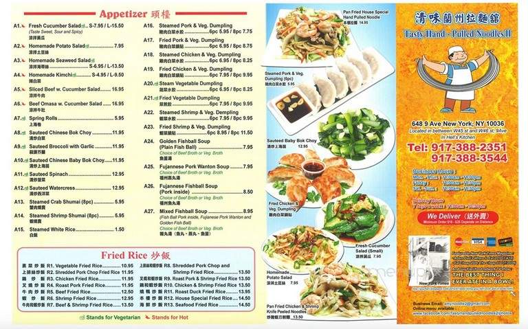 Tasty Hand- Pulled Noodles 2 - New York, NY menu_pic