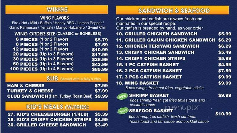 Texas Style Burgers and Wings - Arlington, TX menu_pic