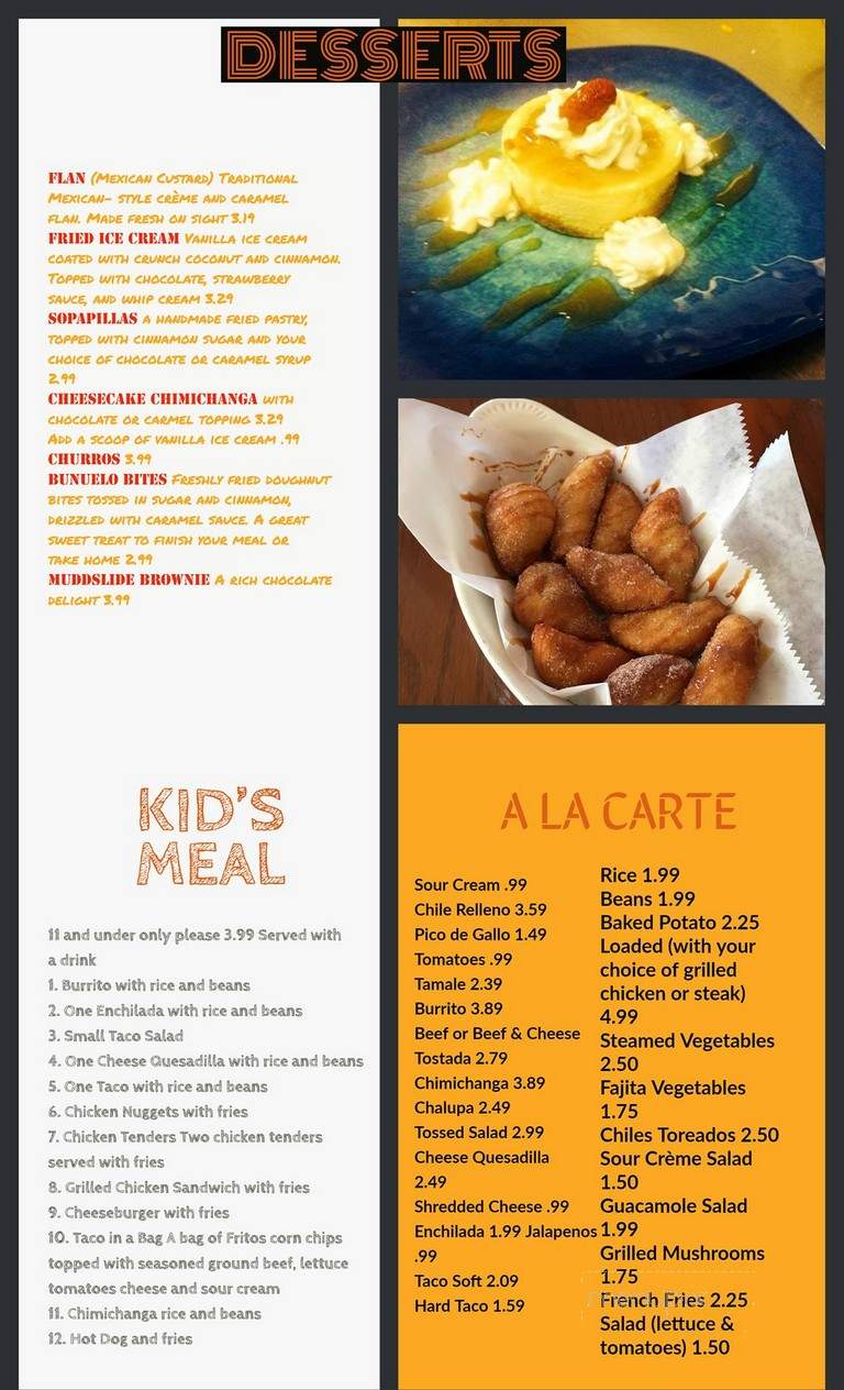 Monterrey Mexican Restaurant - Lynnville, IN menu_pic