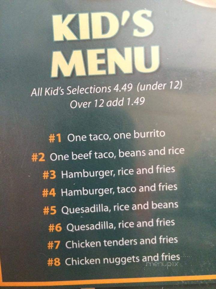 Mi Pueblito Mexican Restaurant - Matewan, WV menu_pic