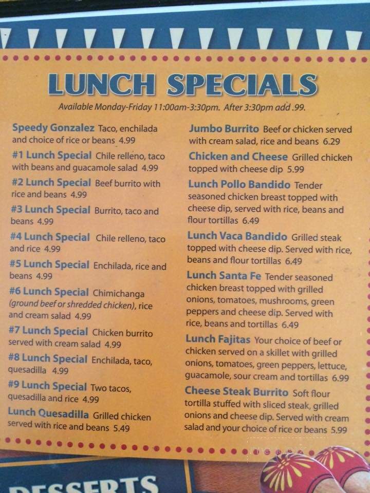 Mi Pueblito Mexican Restaurant - Matewan, WV menu_pic