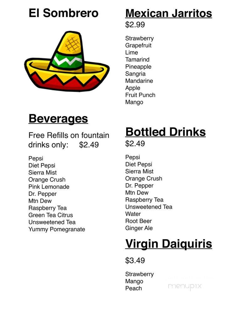 El Mariachi Mexican Restaurant - Olean, NY menu_pic