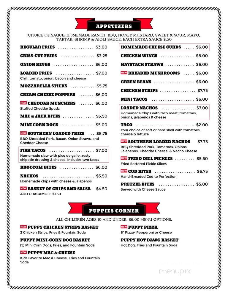 Barkley's Burgers Brew And Dawgs - Janesville, WI menu_pic