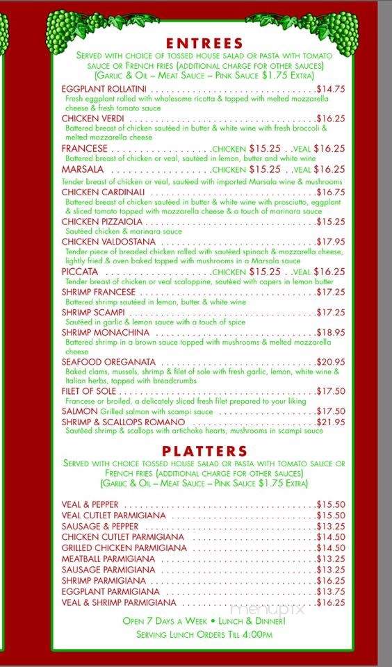 Villa Italiana - Bloomfield, NJ menu_pic