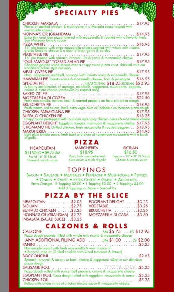 Villa Italiana - Bloomfield, NJ menu_pic