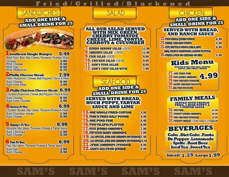 Sam's Southern Eatery - Mesquite, TX menu_pic