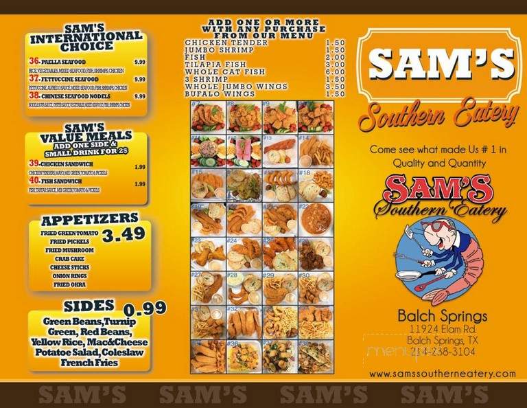 Sam's Southern Eatery - Mesquite, TX menu_pic