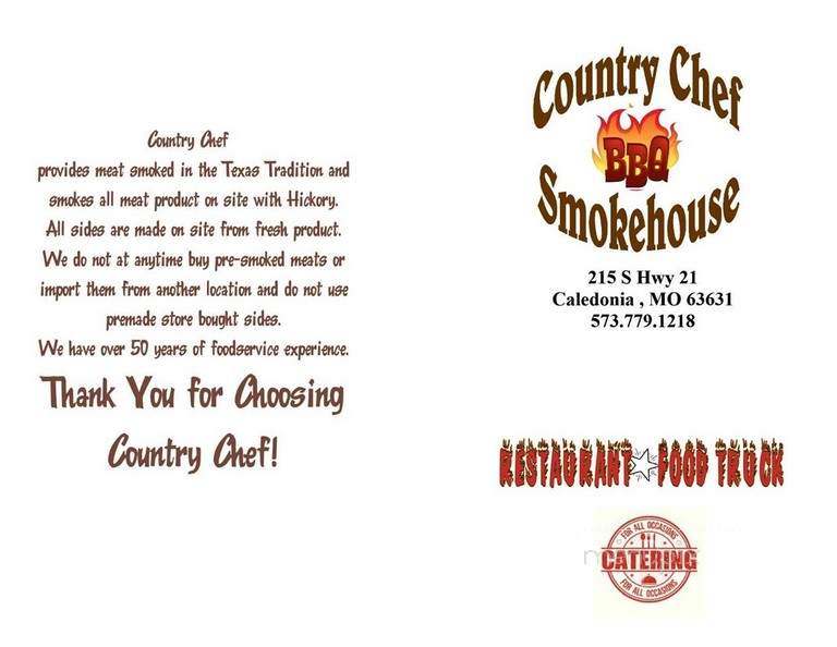 Country Chef Smokehouse - Caledonia, MO
