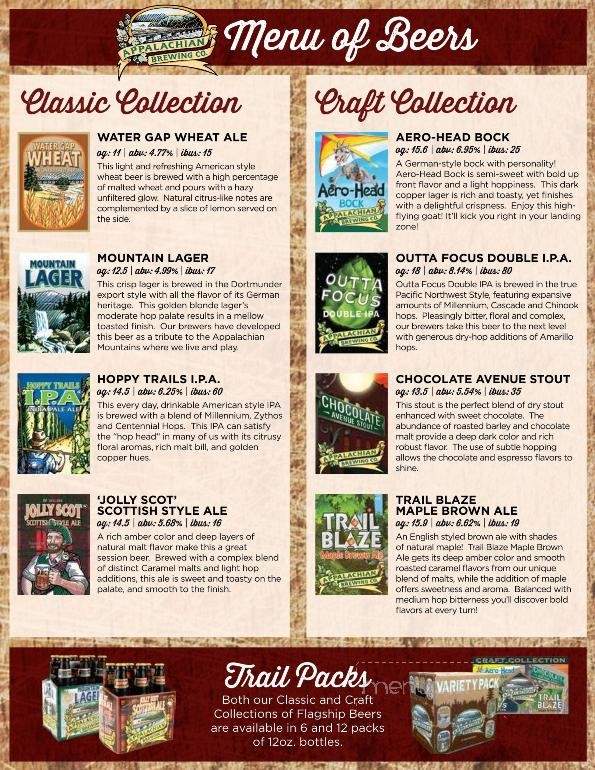 Appalachian Brewing - West Chester, PA menu_pic