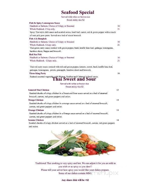 Basil Leaf Thai Cuisine - Newmarket, NH menu_pic
